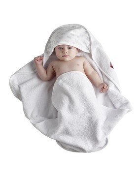 Рушник-конверт для ванної Babynomade - білий/ 0-6 міс.